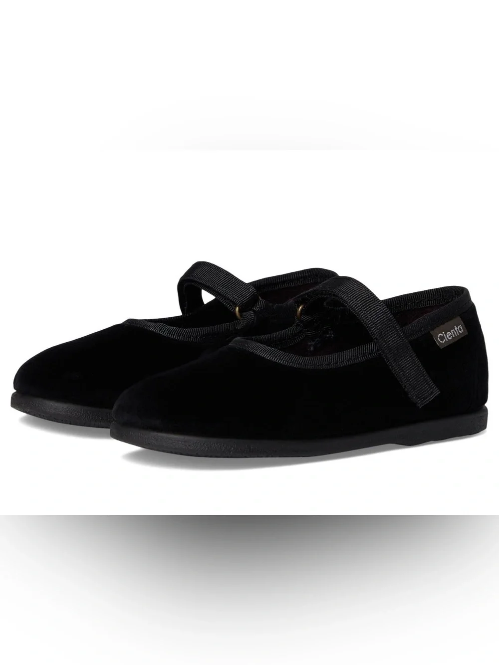 Cienta Kids Black Velvet Mary Jane Flats size 27 (10)